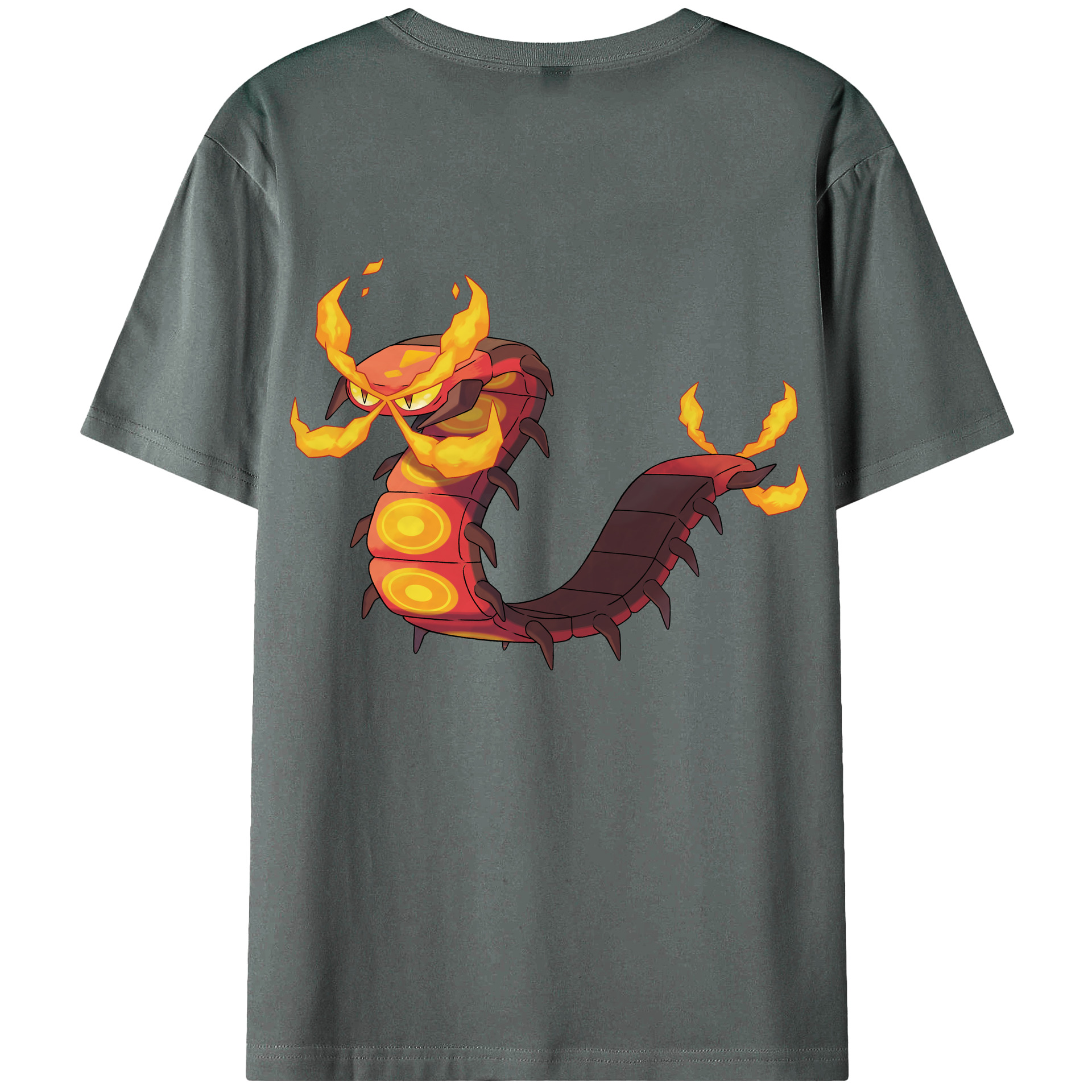 （画像用） ポケットモンスター Pokémon 綿100％ メンズ半袖Tシャツ（バックプリント） 通気性